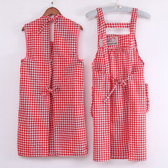 純棉圍裙女時尚洋氣透氣薄款坎肩家用廚房做飯網紅同款工作服罩衣