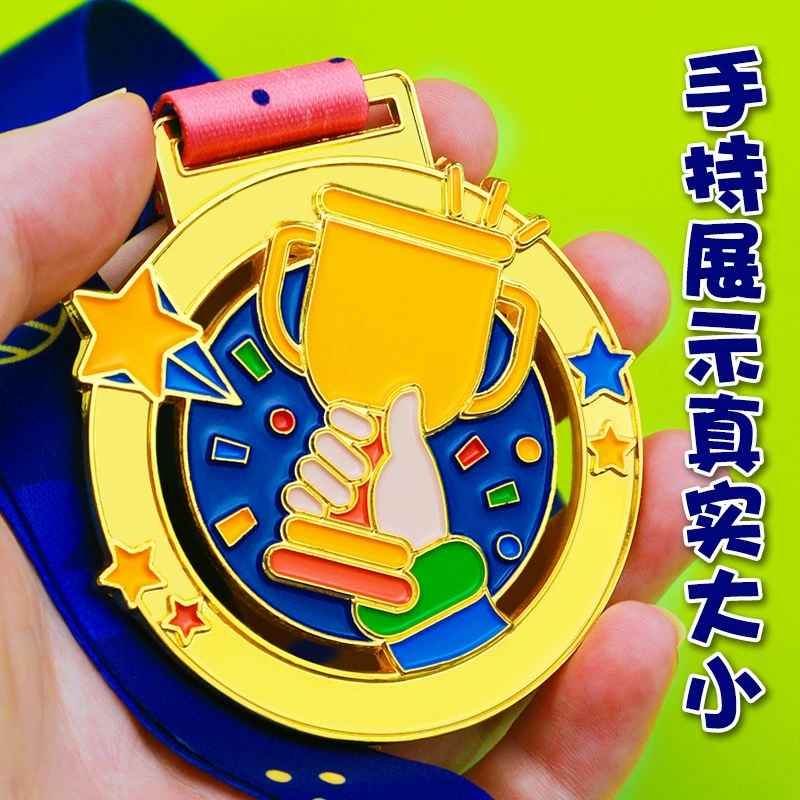 Металлические детские медали по индивидуальному заказу, детский сад, спортивные встречи, окрашенные золотые медали, медали для соревнований для учащихся начальной школы