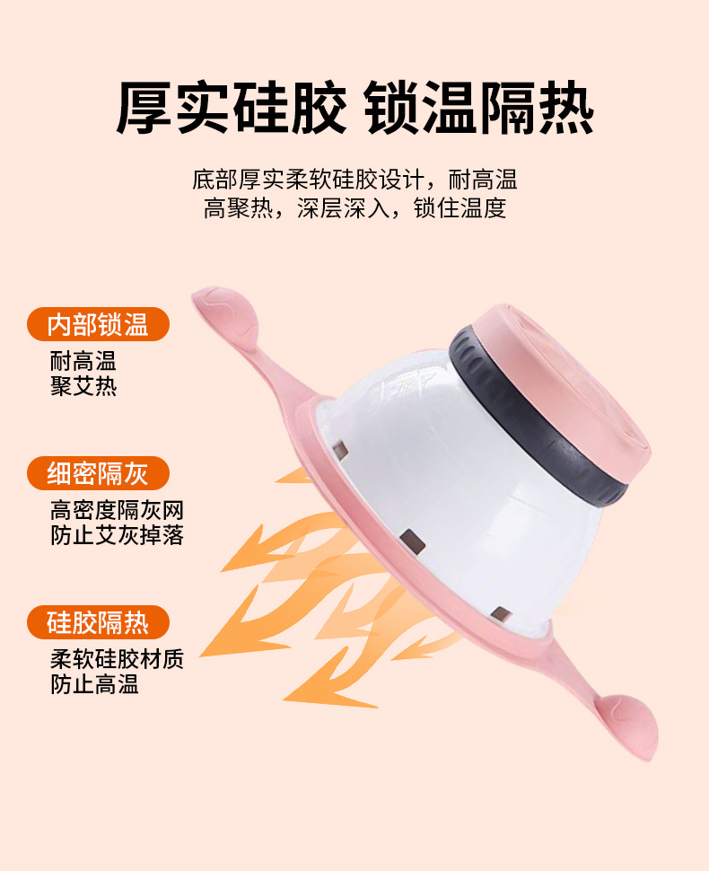 Palace Hanging Moxibustion Box Large Warm Moxa Device for Home and Spa Use with 10ml Mugwort Oil key features