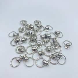 带环和尚头双圈奶嘴钉带环手机壳五金配件连接扣电镀复古饰品