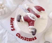 圣诞蛋糕摆件老人merryChristmas软胶烘焙装饰圣诞节日甜品装扮