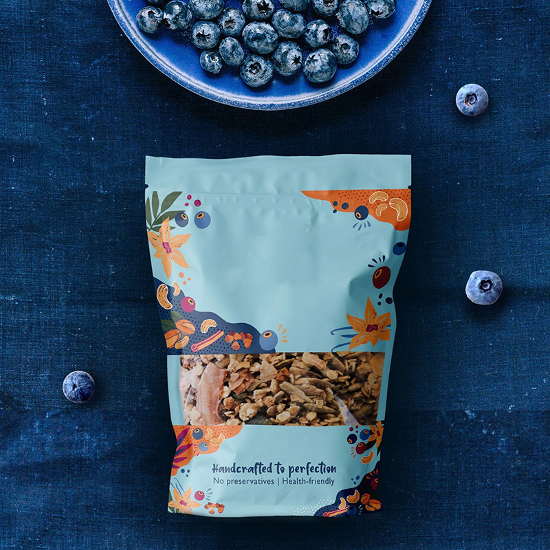 食品零食自立袋批发 燕麦巧克力酸奶烘烤冲饮密封复合食品包装袋