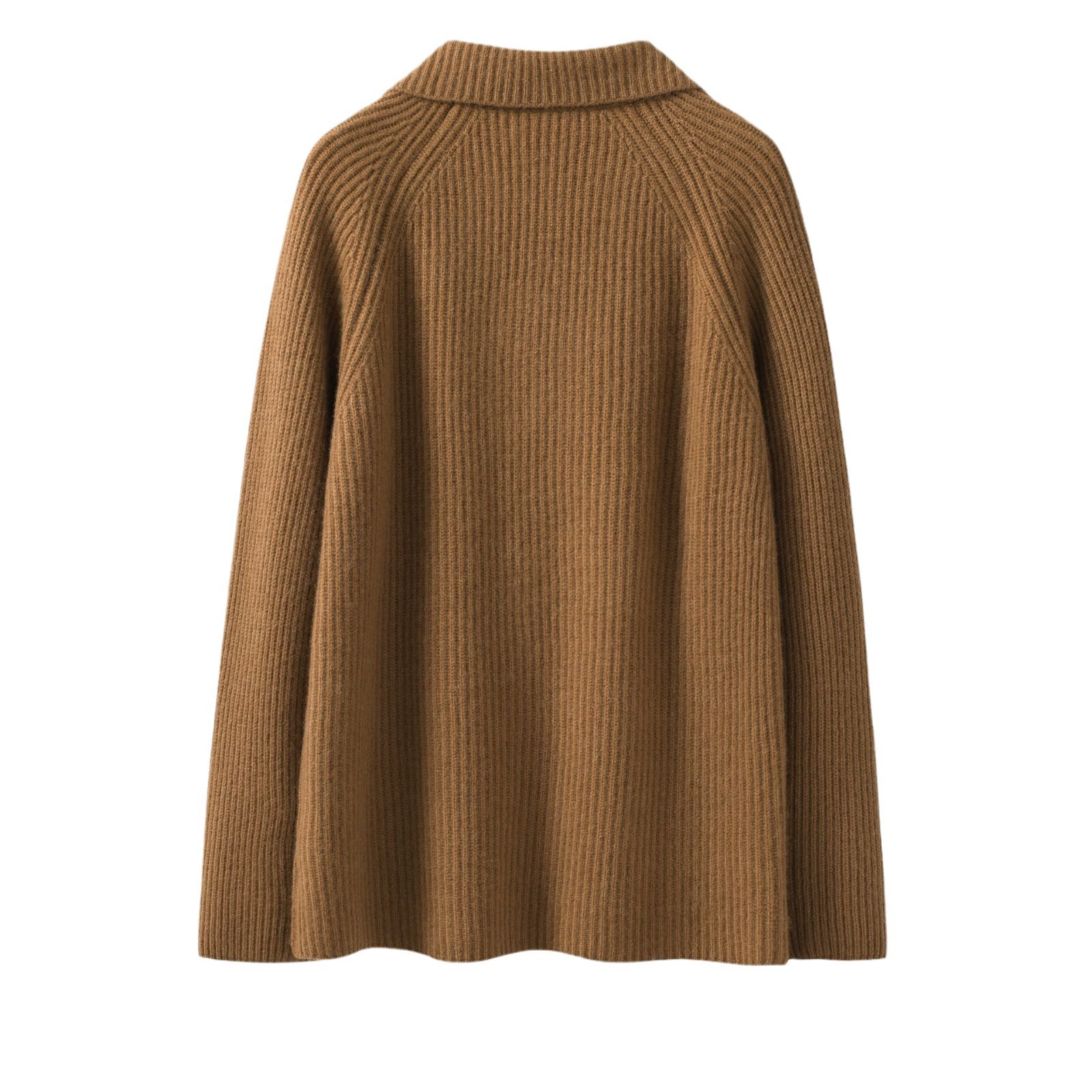 Cashmere, velvet cardigan, long-sleeve with zipper, European style, increased thickness