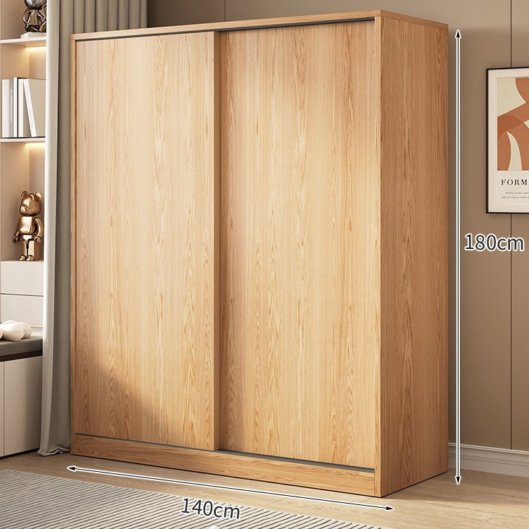 2도어 [로그컬러] 길이 140cm의 옷장이 업그레이드되어 두꺼워졌습니다.