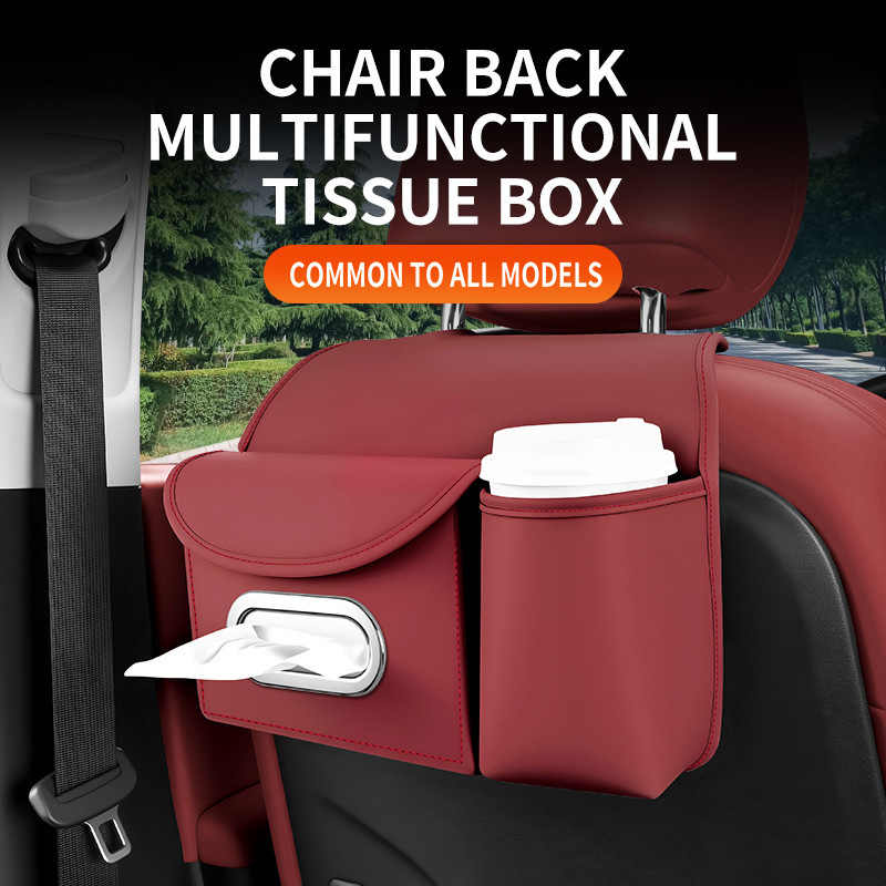 Car Storage Hanging Bag, Car Seat Back Storage Bag, In-Car Tissue Box, Rear Seat Storage Box, Storage Rack