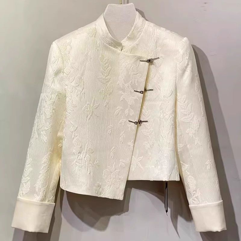 小香风外套秋冬新款唐装中国风女装小个子中式气质短外套