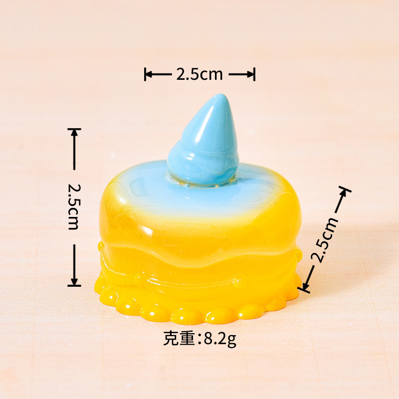 跨境透明夜光蛋糕 草莓蛋糕娃屋车载桌面树脂摆件手工diy装饰品|undefined