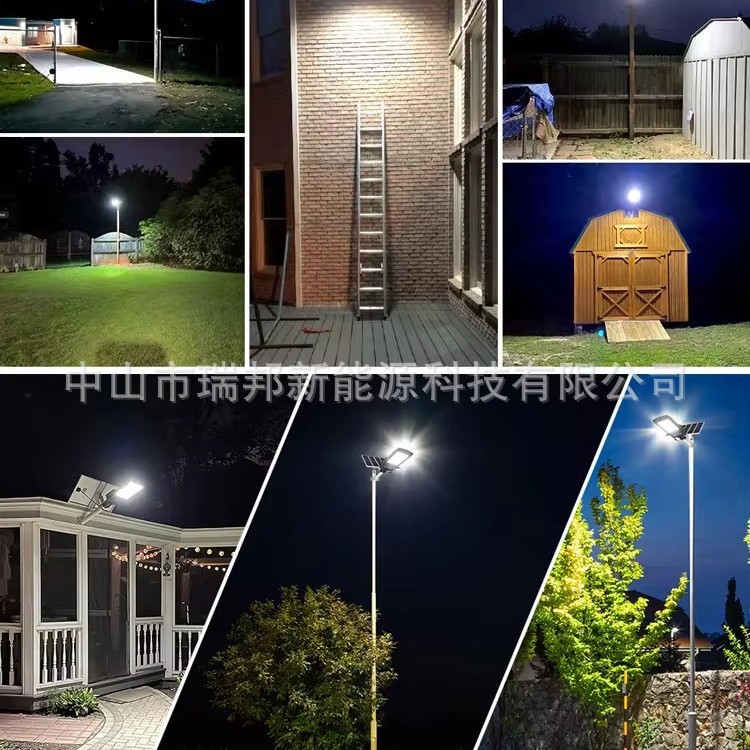 Luz solar de calle a prueba de agua de alta potencia al aire libre 8 tazas reflector 500W600W1000W con función de control remoto