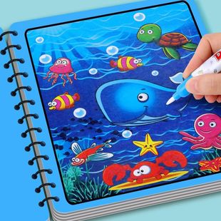Книга с картинками, раскраска для мальчиков и девочек, интеллектуальная игрушка для раннего возраста, граффити