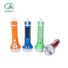 JA-1915带USB太阳能充电手电筒 家用照明手电筒 10SMD灯珠手电筒