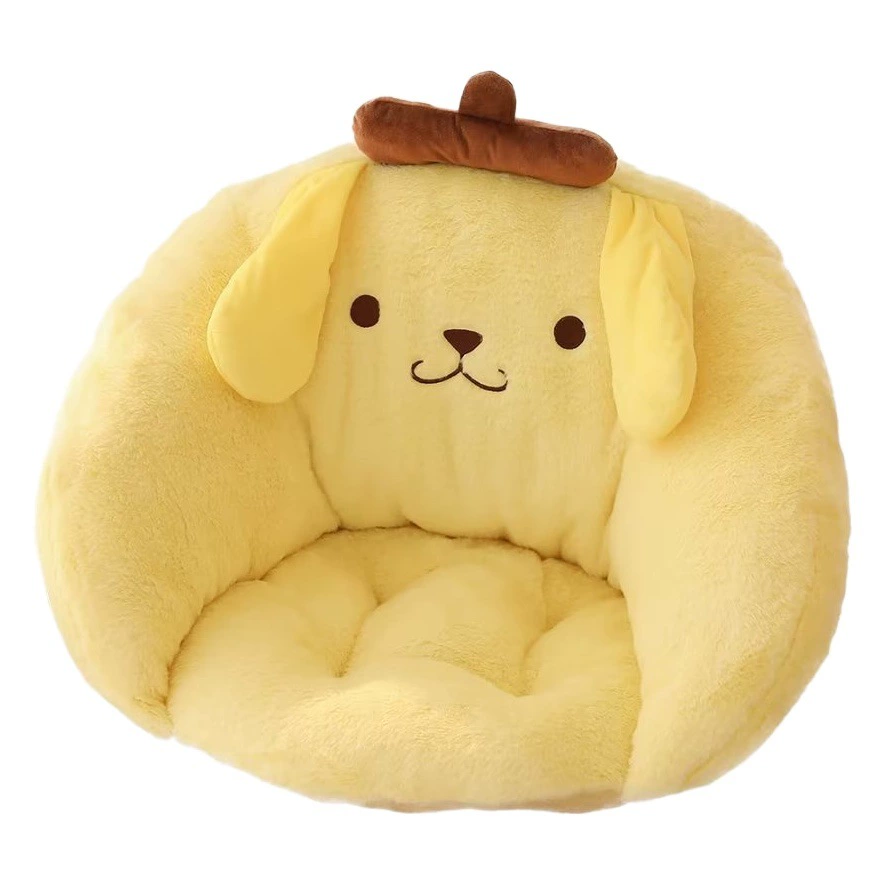 Мультяшная теплая подушка для офиса, длинная подушка для сиденья, подушка для талии, интегрированная полуокруженная Подушка для стула, подушка для ягодиц студента