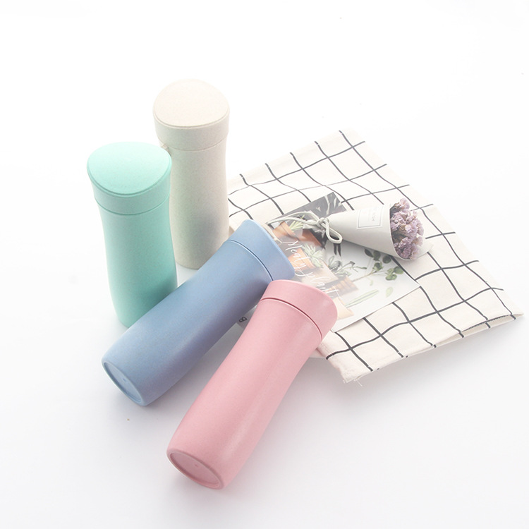 팩토리 도매 밀 밀짚 식기 간단 컵 뚜껑 포함 남녀 컵 학생 컵 로고 인쇄 가능