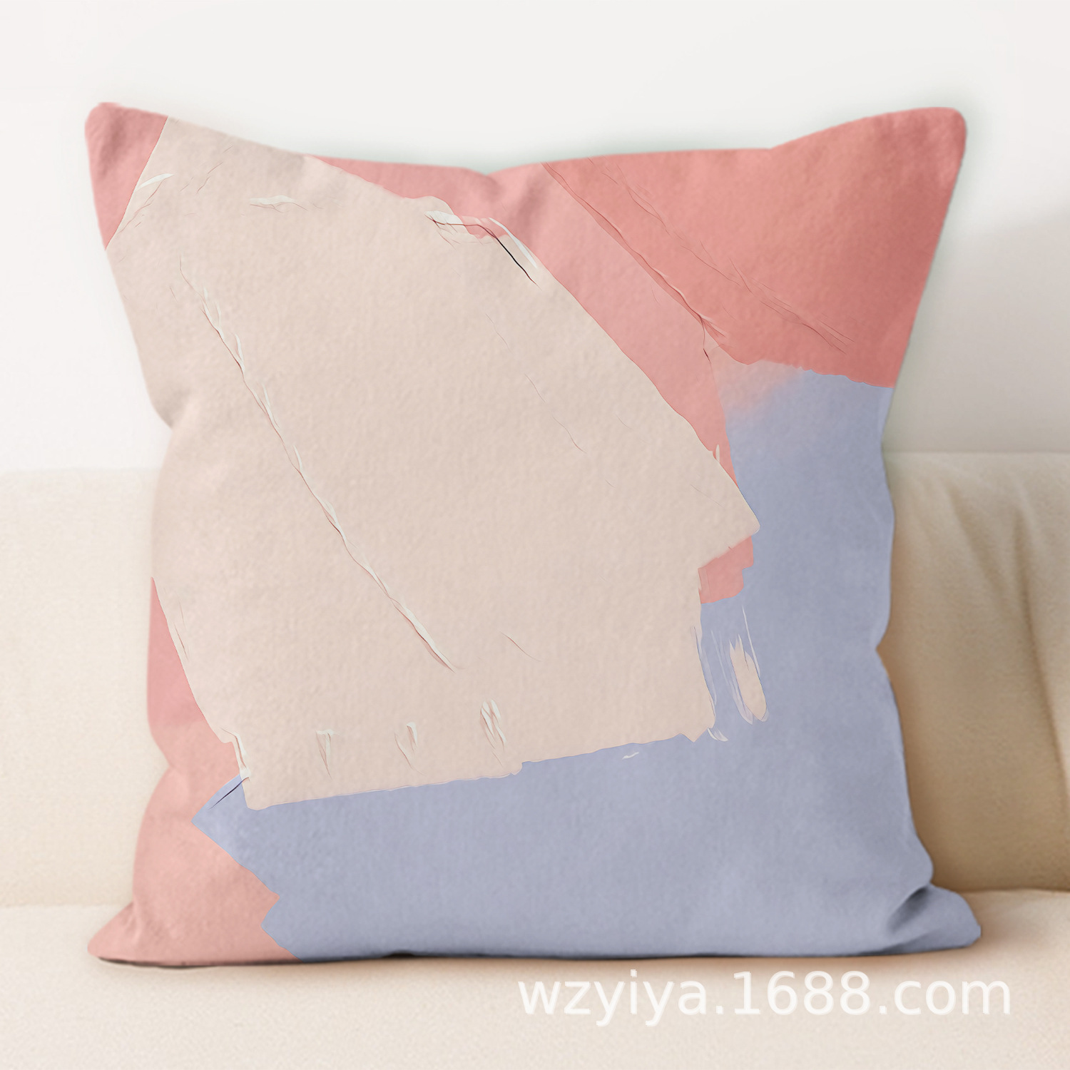 Colores de impresión de almohada de abrazo simple y moderna decoración de sofá de sala de estar almohada de cabecera desmontable cuadrada