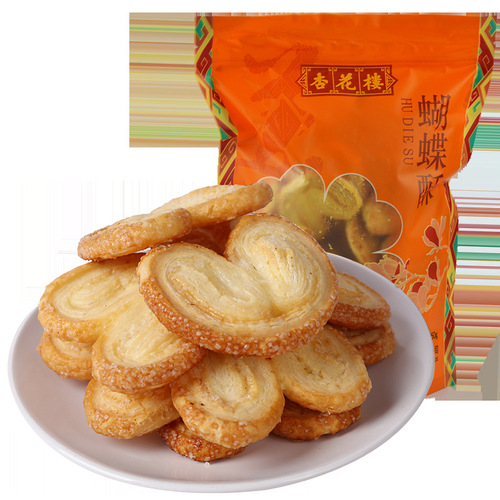 Shanghai Xinghualou butterfly cake specialty traditional snack bagged casual snack butterfly cake 250g