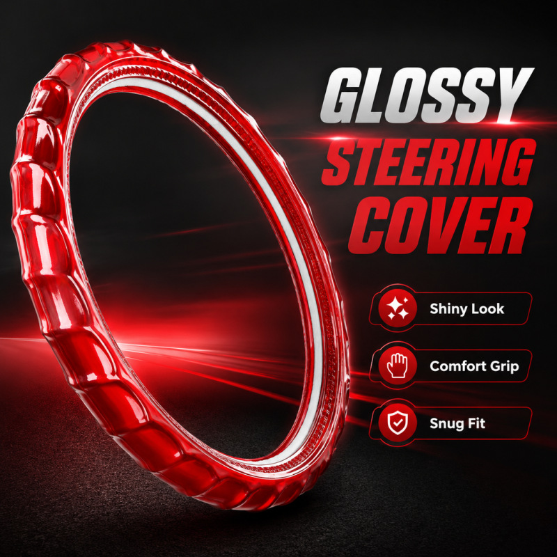Cross-Border Amazon Temu Hot-Selling Label-Applicable Dropshipping Car Steering Wheel Cover Suitable for 15inch Models with Inner Ring
