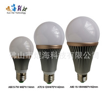 A60 A19车铝球泡灯 LED球泡灯 KH-XP-A60
