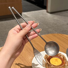 锈钢复古西餐餐具牛排刀叉套装长柄勺子叉子刀叉勺三件套