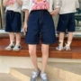 直筒高腰全家装五分裤子
