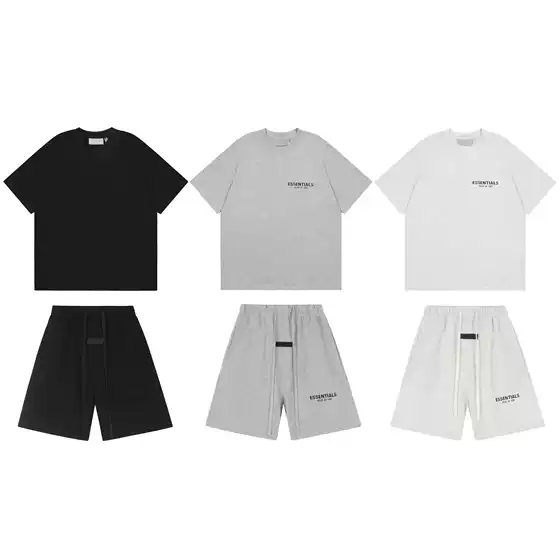 FOG ESSENTIALS Fear of God Essentials Fleece Short Sleeve T-Shirt - High Street Pure Cotton