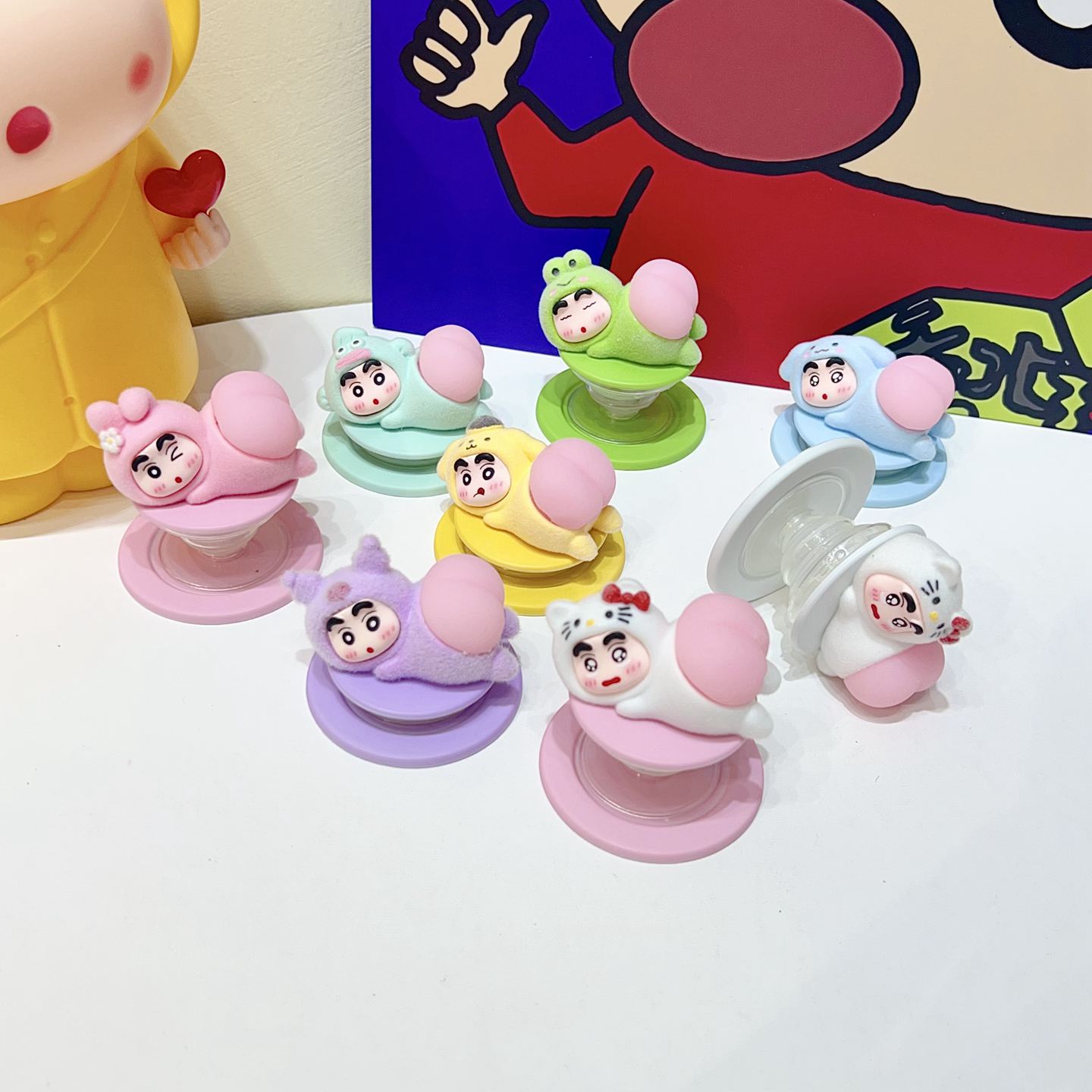 Cartoon Mobile Phone Fixed Holder Suitable for Xiaoxin Flocking Lazy Mobile Phone Holder Retractable Rotating Flocking Mobile Phone Holder