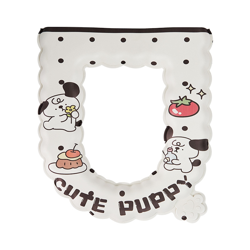 Cojín de inodoro impermeable de dibujos animados eva suave y engrosado estilo ondulado cojín de inodoro desechable pegatinas de inodoro para el hogar Four Seasons Universal