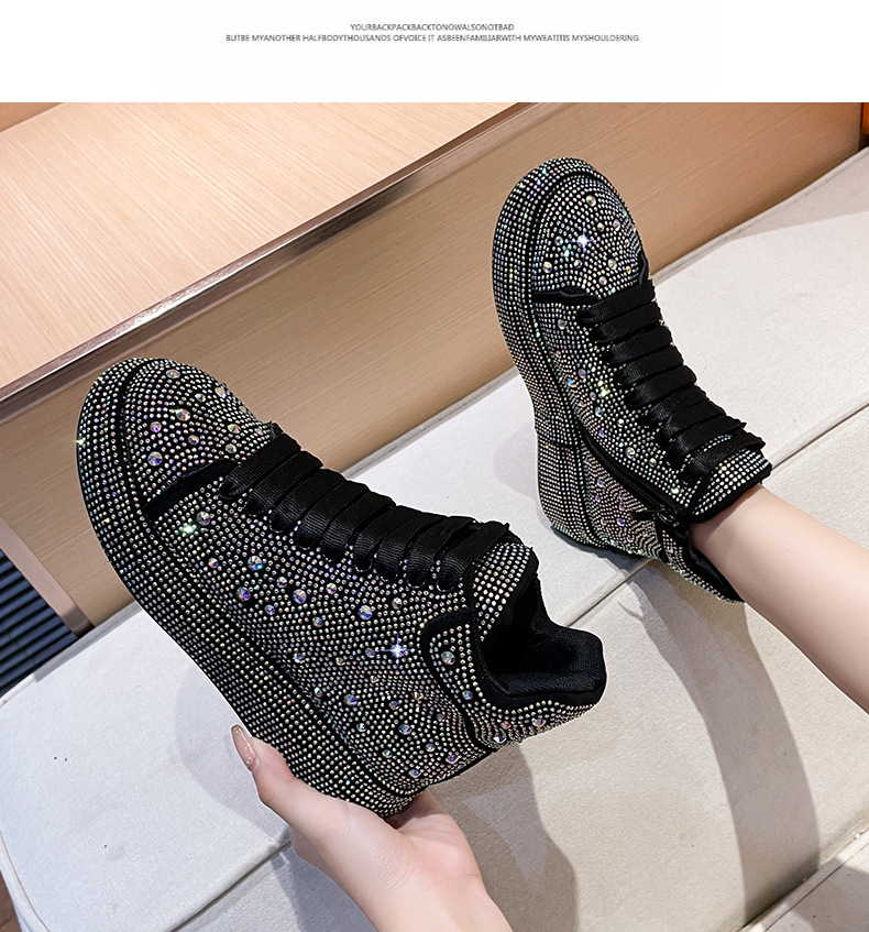 Europeiske varer Gypsophila tungindustri lyse diamant høye sko for kvinner 2023 vinter nye fløyel sport og fritid damesko allsidige_voghion.com