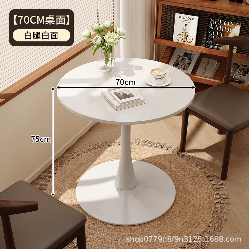 [크리미 화이트 레그] 직경 70 원형 테이블