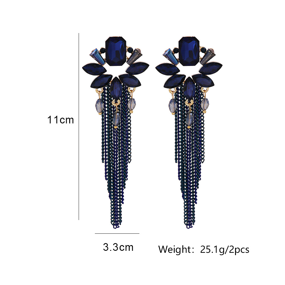 Diamond Alloy Earrings Ear Studs display picture 1