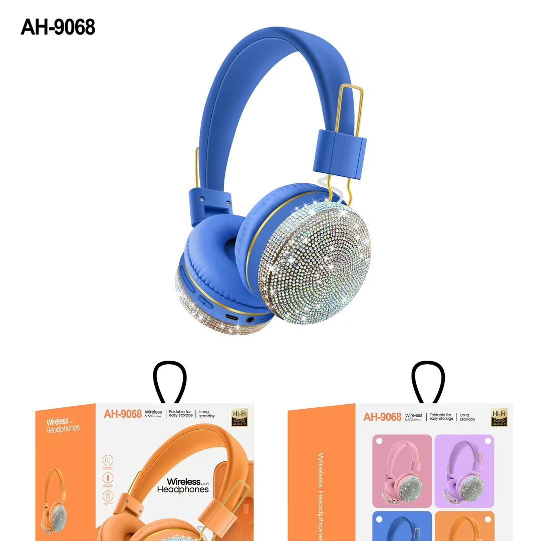 AH - 9068 transfronterizo nuevo auriculares Bluetooth de dibujos animados lindos auriculares estéreo de música para teléfonos celulares image 5
