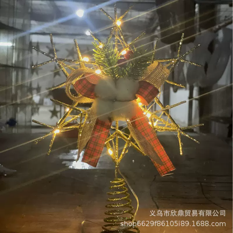 2022新款跨境发光树顶星