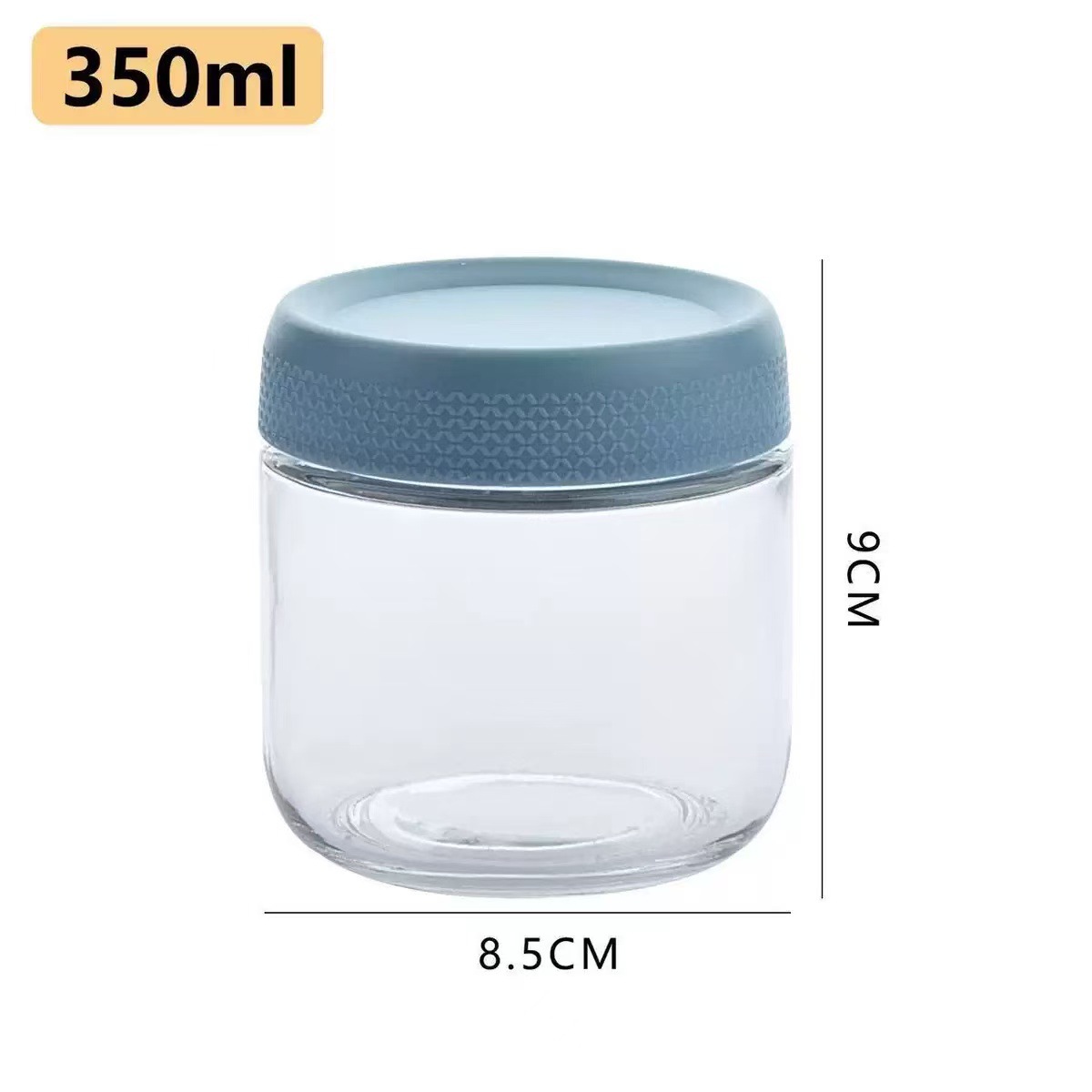 Conjunto de frasco de sellado de vidrio transfronterizo 12 piezas de frasco de almacenamiento de taza de avena a prueba de fugas de cocina de almacenamiento portátil de samason frasco