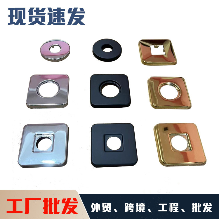 Shower Arm Wall-Mounted Pipe 1/2 Inch Decorative Cover to Hide Unsightly Areas, Thickened Triangle Valve, Stainless Steel Copper Electroplated Brushed Black