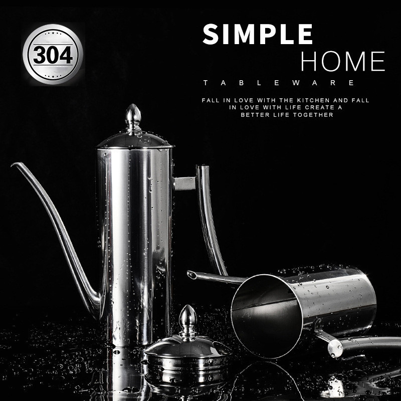 Oil Jug 304 Stainless Steel Leak-proof Oil Tank Jug Household Cooking Oil Jug Container Kitchen Oil Bottle Small Sesame Oil Bottle 