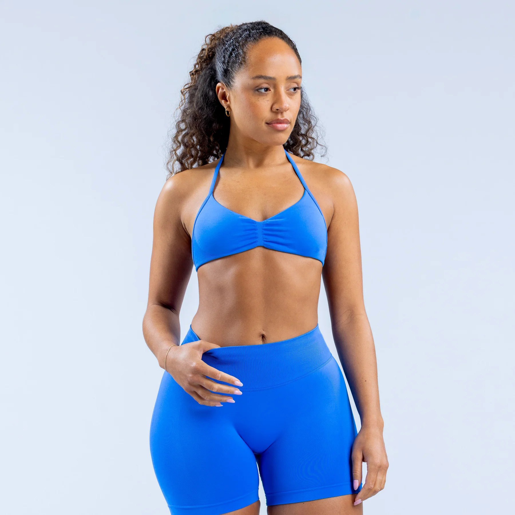 Bra deportivo de cuello colgante transfronterizo Europa y América nuevo entrenamiento físico ropa interior rápida secado yoga pequeño sujetador