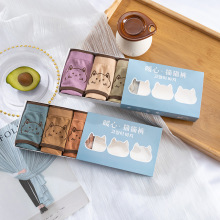 暖心中低腰提臀女士盒装内裤暖色系可爱风设计学生纯棉内裤