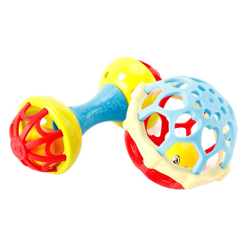 Hong Kong Bixiong puzzle soft rubber hand ball sound color grip learning crawling baby baby toy 0-1 years old