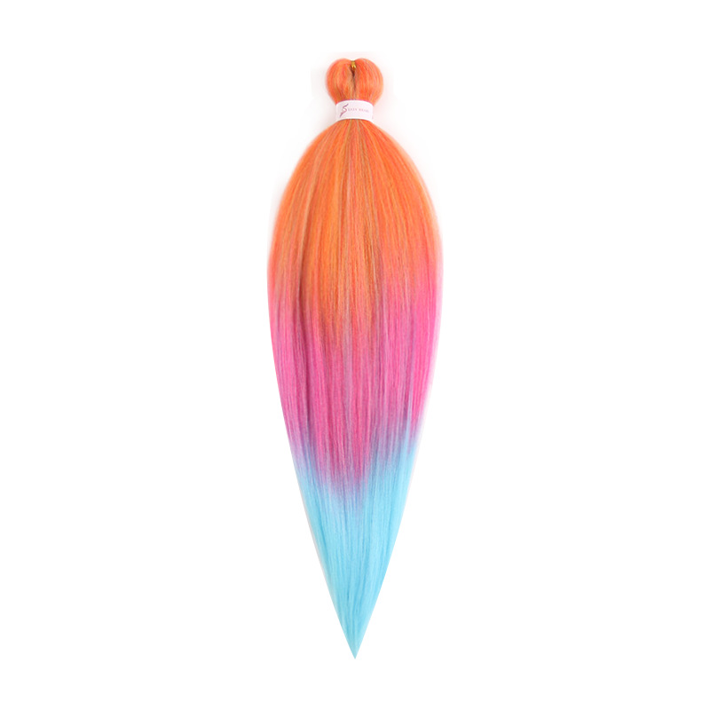 EZ Trenza PVC ignífugo a baja temperatura fibra multicolor flojo gran ganchillo de trenza fábrica de cabello recto un cabello