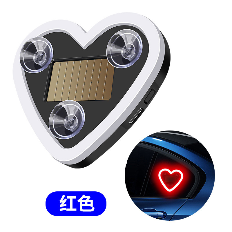 Che An Fu – Car Solar Triangle Other lights - solar-heart-light-red