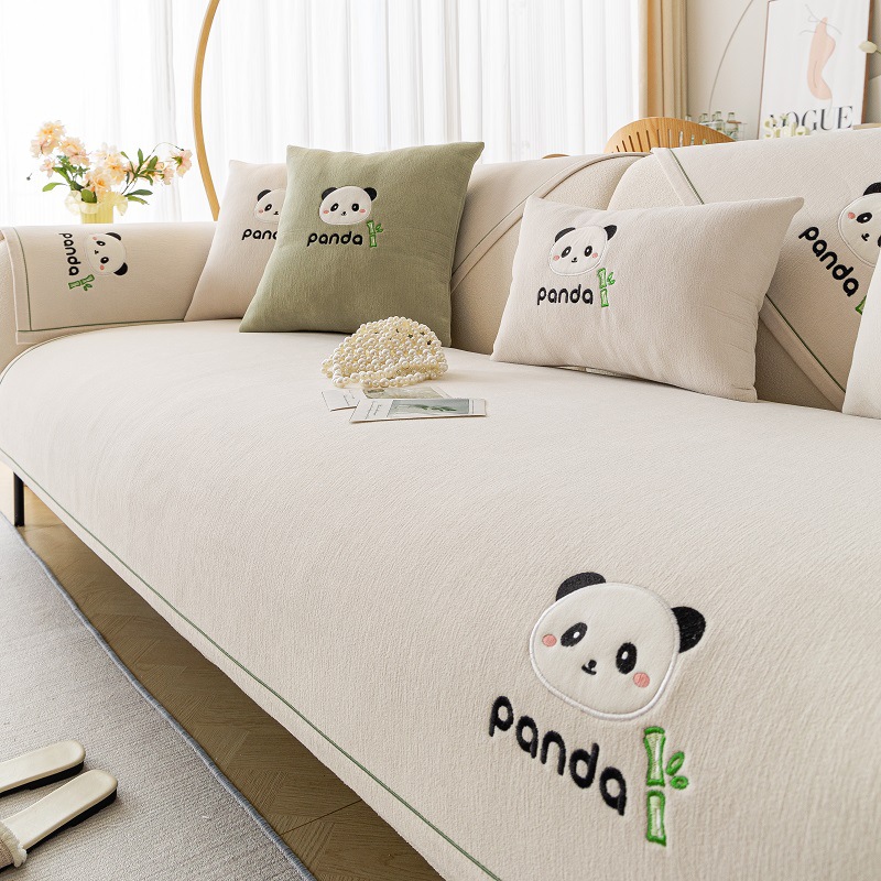 Almofada de bambu estilo urso, em fleece para bebês, para todas as estações, lançamento 2024, antiderrapante, capa completa para sofá._voghion.com