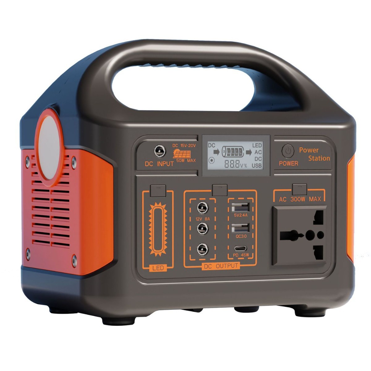 300W户外移动电源正弦波220V/110V应急电源220伏户外电源移动电源