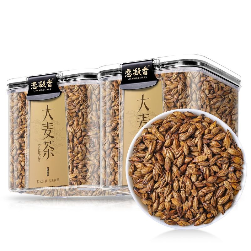 恋凝香大麦茶精选大颗粒新鲜正宗大麦炒熟浓香泡水喝的花草茶罐装|undefined