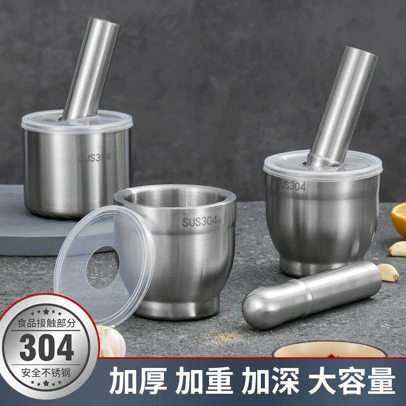 Фабрика прямые поставки 304 из нержавеющей стали чесночный смеситель кухня ручной чесночный раствор чесночный Точильщик утрамбовочный горшок