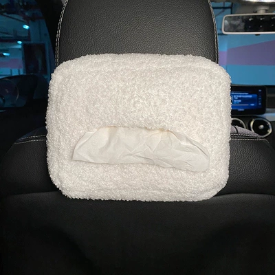 Car tissue box/set box car armrest tissue - light-plate-plush-tissue-box