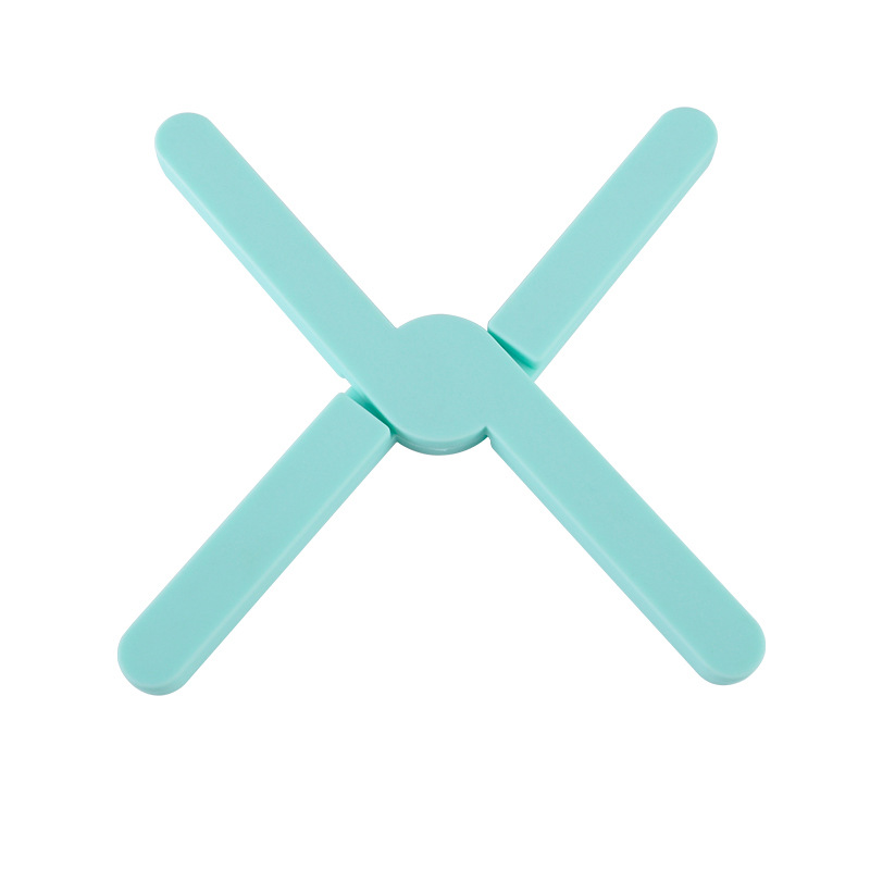 Utensilios de cocina de silicona engrosada Cruz plegable estera de aislamiento térmico estera de la olla estera platillo montaña estera de mesa estera vajilla