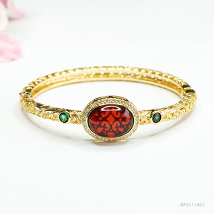 Yuyu natural amber bracelet blood poon bracelet bracelet palace wind jewelry factory wholesale generation HP3111801