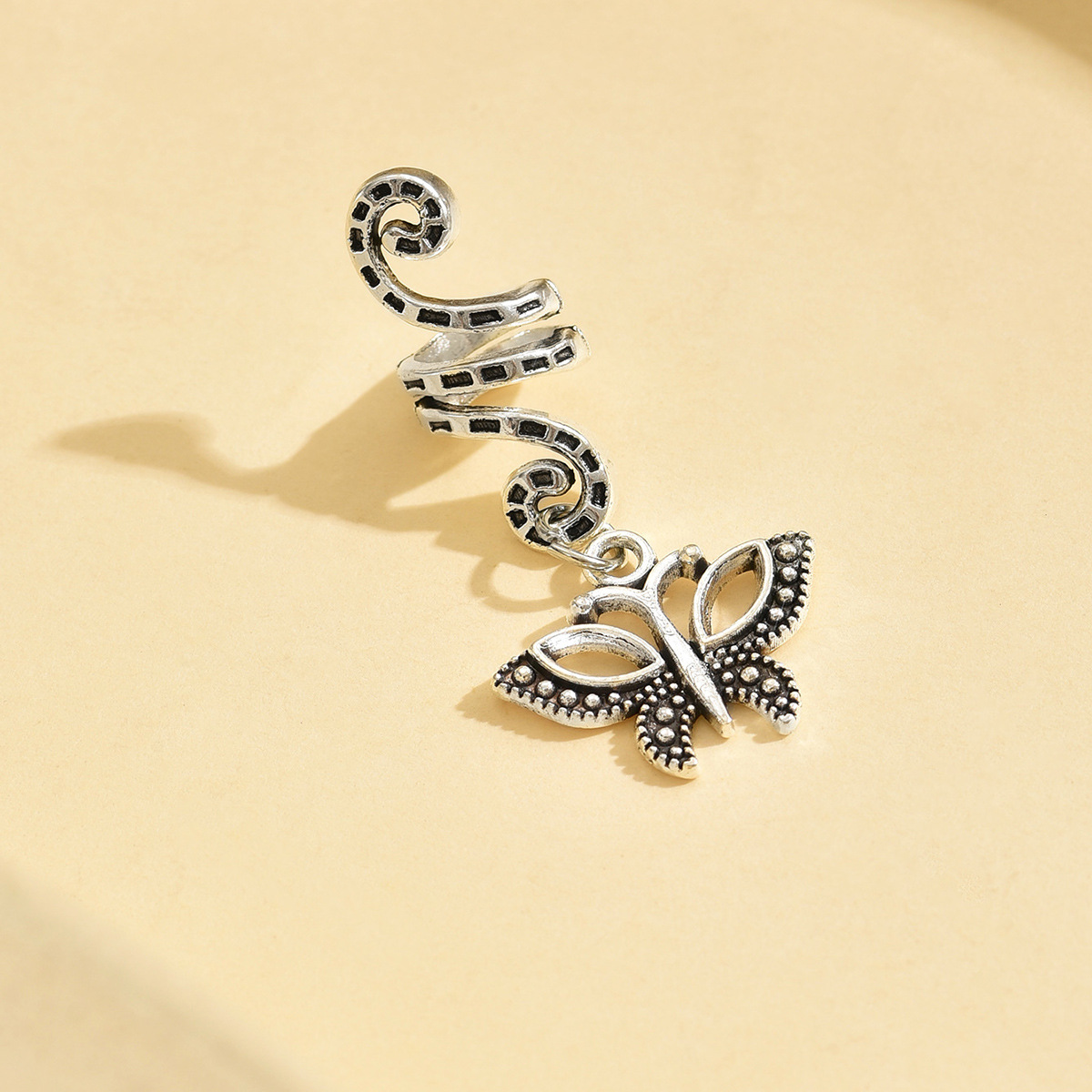 Perucas trenzadas decoración anillo de pelo toque de pelo aleación mariposa pequeña colgante trenzada africana colgante