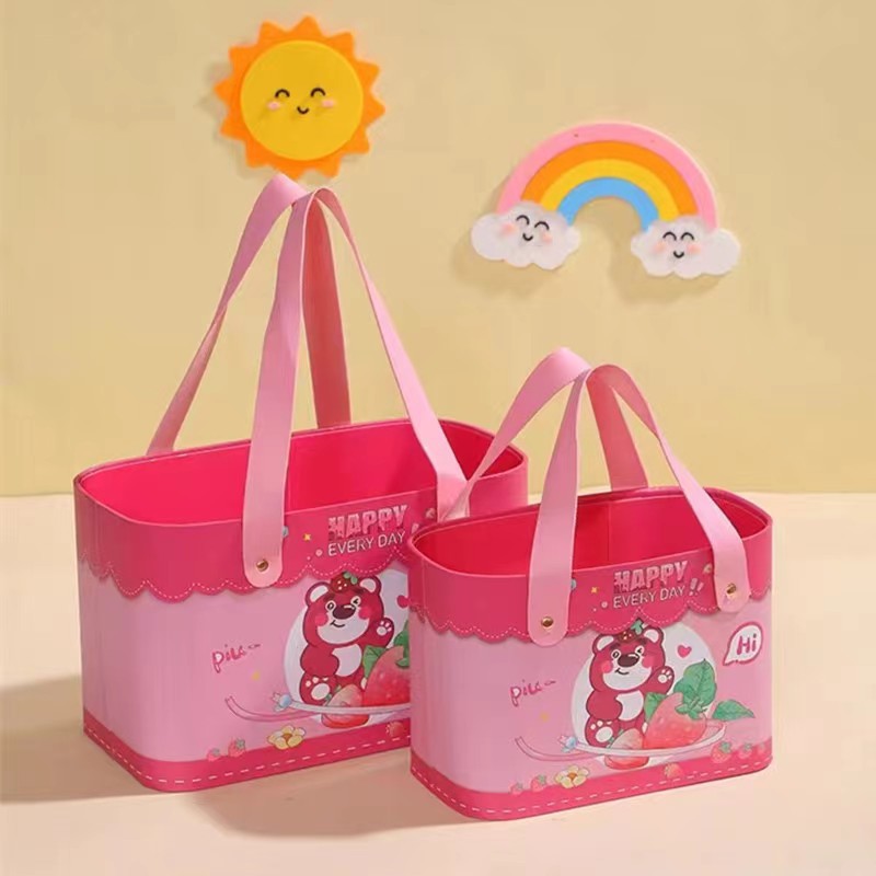 Портативная коробка; 600 розовых; большой размер 28*15*18 см