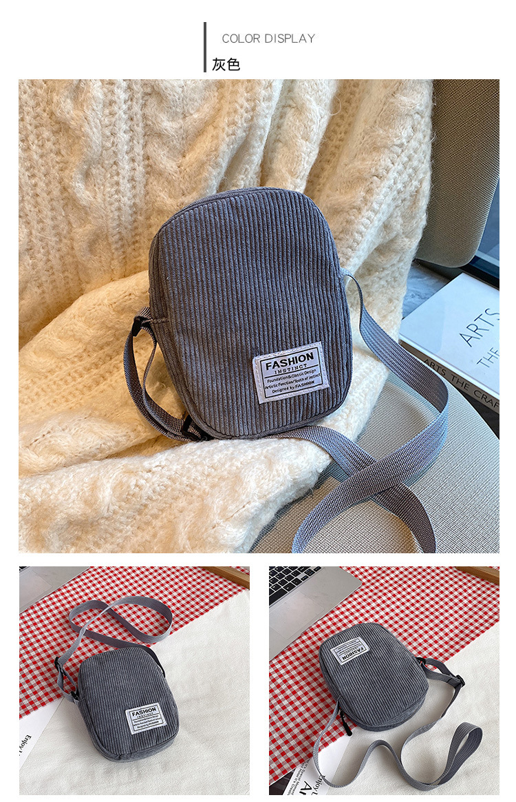 2022 Autumn/Winter new Japanese InS-style single-shoulder bag, crossbody bag, corduroy bag, mini phone bag, loose change bag undefined