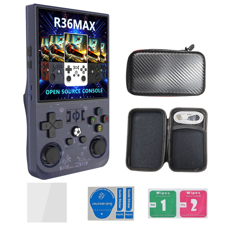 国境を越えた対外貿易スポット R36MAX ゲームコンソール オープンソース デュアル システム 4inch 大画面レトロ アーケード PSP ハンドヘルド コンソール|undefined