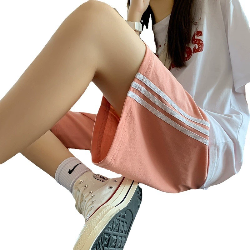 Шорты для отдыха свободного прямого кроя, Oversize, с три полосами